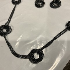 Vintage Necklace And Earrings Set Knotted Rope