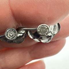 SCREW-BACK vintage earring lot – 6 sterling gold-filled fossil rhinestone Coro