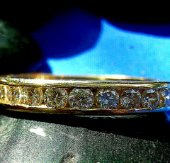 NATURAL EARTH MINED DIAMOND Wedding Band VVS Eternity Anniversary Stacking Ring