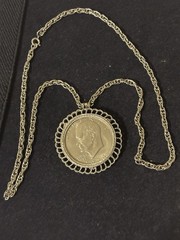 1974 Eisenhower Dollar Pendant Necklace