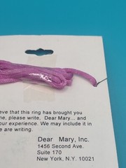 Vintage Knock Wood Good Luck Necklace Or Ring On Card Size Medium Natural Magic