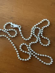 Beautiful Sterling Silver Ball Chain Necklace From Italy 18”Long 7.4g 2mm Bead