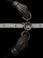 Vintage CABOT Signed Modernest Silver Alloy Snake Head Necklace and Earring Set