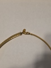 18k Plated Over Bronze Choker Signed Bella Diva Italy 17 Inches Long