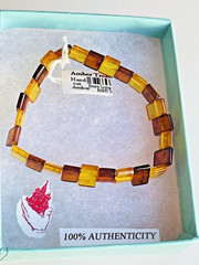 Genuine Baltic Amber Bracelet Vintage Butterscotch Egg Yolk Honey Cognac Polish