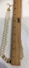 Vintage Marvella Necklace Faux Pearl and Rhinestone Necklace