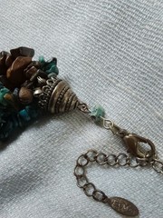 Vtg 80s EsMor Signed Multi-Strand Turquoise/Tiger’s Eye Boho Statement Necklace