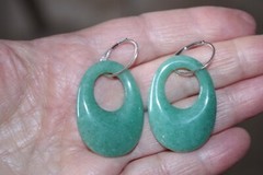 1 Pair Sterling Silver Semi round Large earrings Accessories Use with Any Stone
