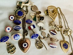 WW 2 – 1970 Era~US Military Branches~Sweetheart Home Front~Jewelry Lot