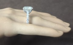 Vintage Platinum Engagement Ring 9.65CT. Natural Diamond Round Shape AGI Cert