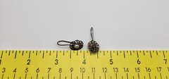 Vintage Jezlaine Sterling Silver Openwork Half Pearl Drop Dangle Earrings – 1″