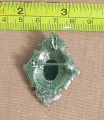 Vintage Sarah Coventry Mystique Hematite Cabochon Brooch Pin Pendant