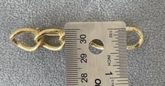 Vintage Lidz Signed Brooch Goldtone Infinity Link Pin