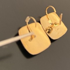 VTG SAILBOAT ENAMEL Nautical Pierced Earrings Red White Blue Cape Cod Cruise