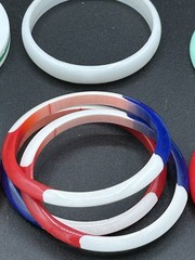 Vintage Bangle Bracelets Various Colors Hard Plastic Lot 20