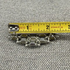 Vintage Brooch Blue Stones Clear Rhinestones 2.5 Inches