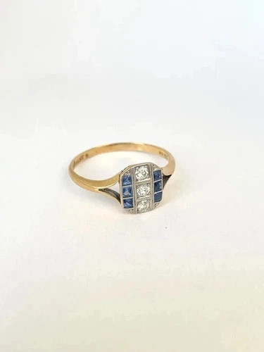 Art Deco Vintage Style Lab Created Diamond 14K White Gold Finish Engagement Ring