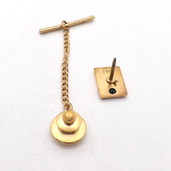 Vintage GE General Electric Solid 10k Gold Emerald Service Award Pin Tie Tac