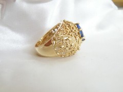 Ross Simons Sterling Silver 925 Gold on Simulated Tanzanite Filigree Ring Size 6