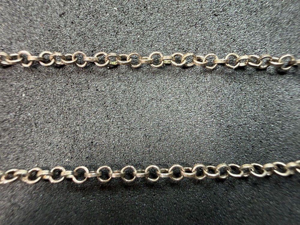 2.15g Vintage Sterling Silver 925 Round Link Chain Necklace 17 in M