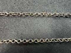 2.15g Vintage Sterling Silver 925 Round Link Chain Necklace 17 in M