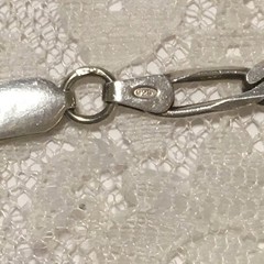 Vintage Sterling Silver Figaro Chain Necklace Italy 925 29″ layering statement