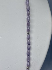 Fab 1950s Lavender Freshwater Pearls Necklace Orate Magnetic Clasp Japan VTG