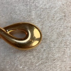 Vintage Gold Tone Monet 3.5in Infinity Brooch Preppy Old Money