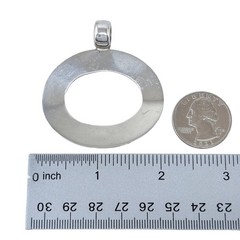 Vintage Sterling Silver 925 Oval Slide Pendant