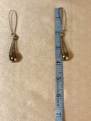 vintage silver dangle earrings from mexico preowned, never used 3.5 inches