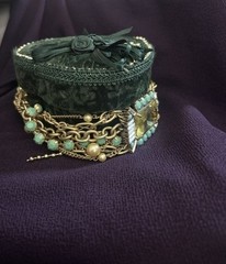ABS Allen Schwartz Multi Chain Rhinestone Statement Necklace