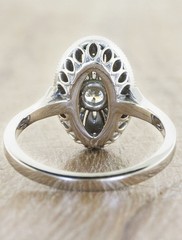 Art Deco Vintage Style Lab Created Diamond Weeding Ring In 14k White Gold Finish