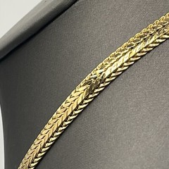 VTG Monte Square Geometric Gold Tone Chain Necklace With Clasp Extender