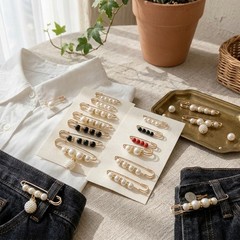 14Pcs Faux Pearl Safety Pins Set Decorative Brooches for Clothes Pants