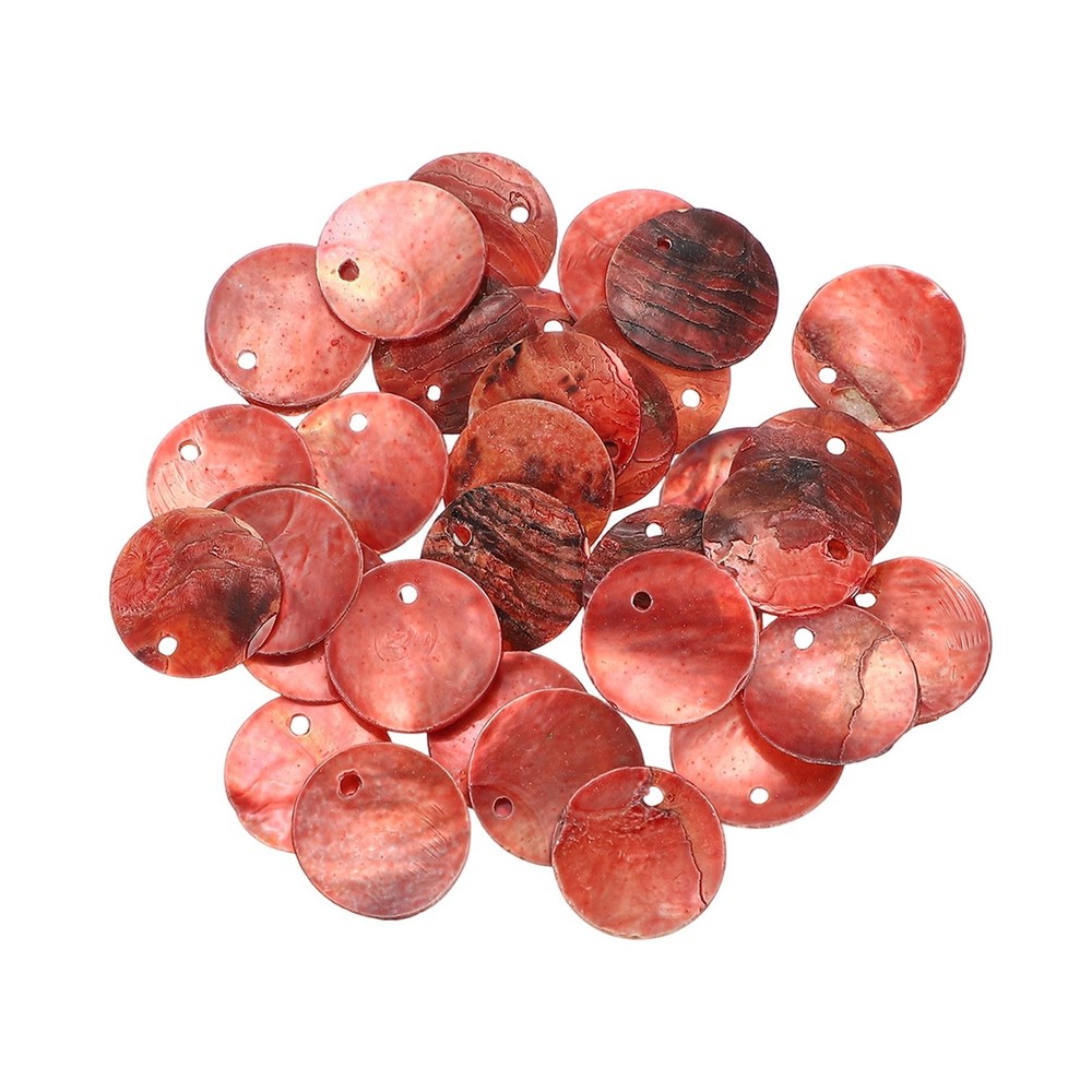 30Pcs Capiz Shells 1.5cm/0.6″ Round Brown Shells for Crafts, Brown