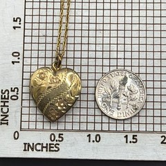 Vintage Marathon 14K Gold Filled 18 Inch Photo Locket Necklace, 3.7 Grams