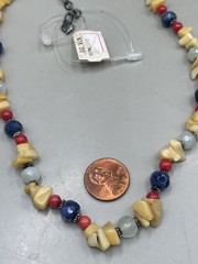 Vintage Signed Carolee Genuine Semiprecious Stones Nuggets Beaded Necklace NWT