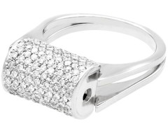 Vintage 0.68 Ct Diamond and 18k White Gold Dress Ring