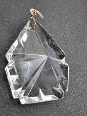 Vintage Large Faceted Crystal Prism Pendant Sun Catcher Chandelier Drop Glass