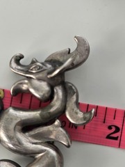 Signed Metropolitan Museum of Art MMA Sterling Silver 925 Dragon Pendant Brooch