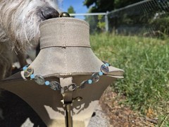 Vintage Abalone Shell And Crystal Necklace. One Of A Kind.