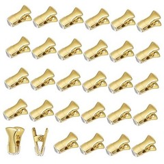 Mini Alligator Clips, 30 Pcs Zinc Alloy Gold Small Metal Clips Multi Purpose