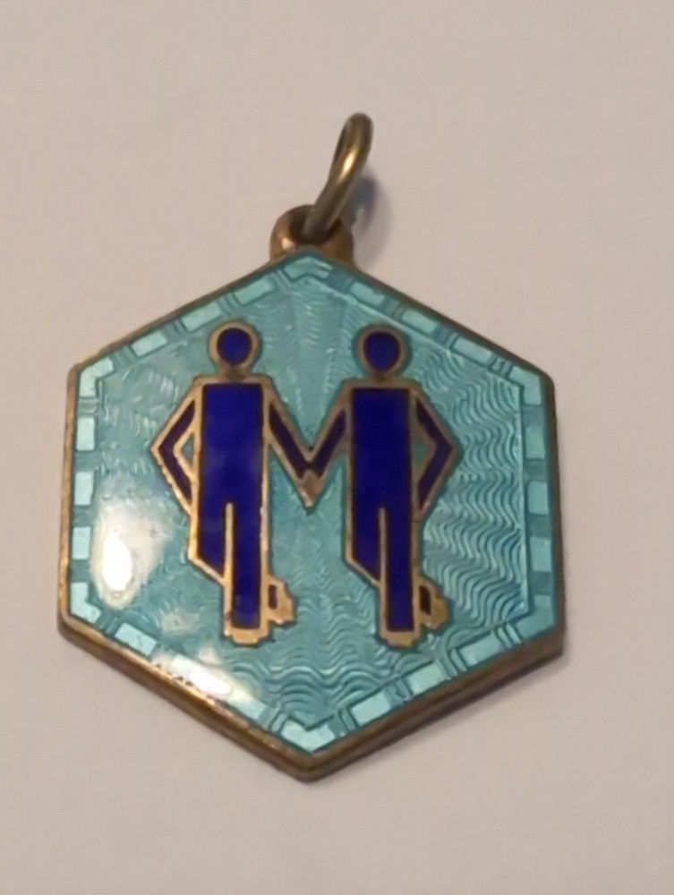 David Andersen Norway 925S Sterling Enamel Gemini Zodiac Pendant