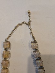 Vintage Coro Faux Opal Lucite Collar Necklace