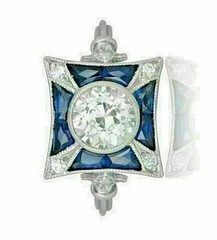 Art Deco Vintage Style 2.9Ct Lab-Grown Diamond Engagement 14K White Gold FN Ring