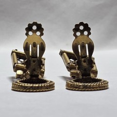 Vintage Possible Schreiner Juliana D&E Clip On Earrings Moroccan Matrix VGC