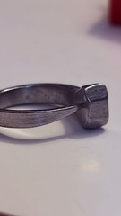 Vintage Sterling Silver Bar Top Ring size 6.5-7