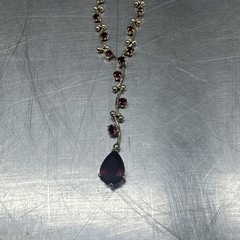 Vintage Monet necklace With Red Stones. Complement Any Evening Gown!