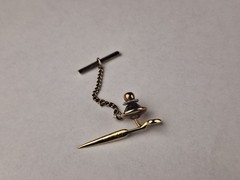 14K Solid Yellow Gold Iron Workers 3/4″ Wrench Tie Lapel Pin 1.59 grams
