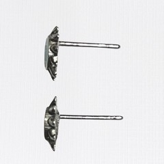 Turquoise Inlay Sunburst Earrings 925 Sterling Silver Small 5/16″ Stud Southwest
